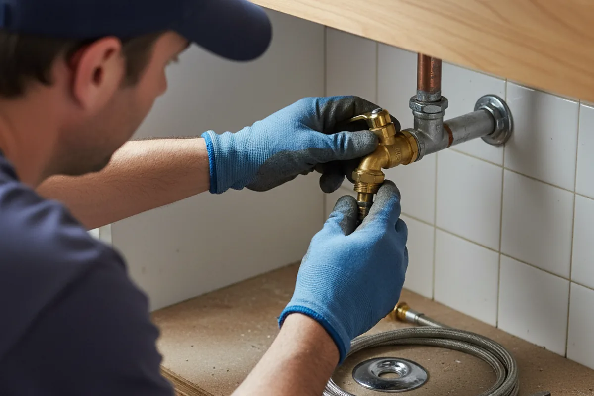 Shutoff valve and fitting work during Emergency Plumbing in Saint Paris
